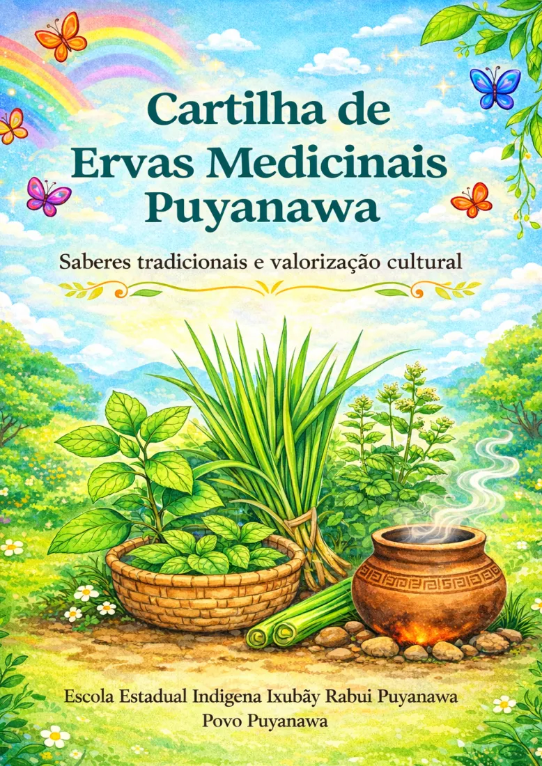 Portada de la «Cartilha de Ervas Medicinais Puyanawa»